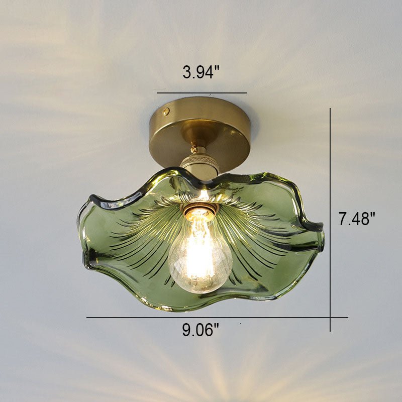 Zenith Hibiscus-Glas-Deckenlampe